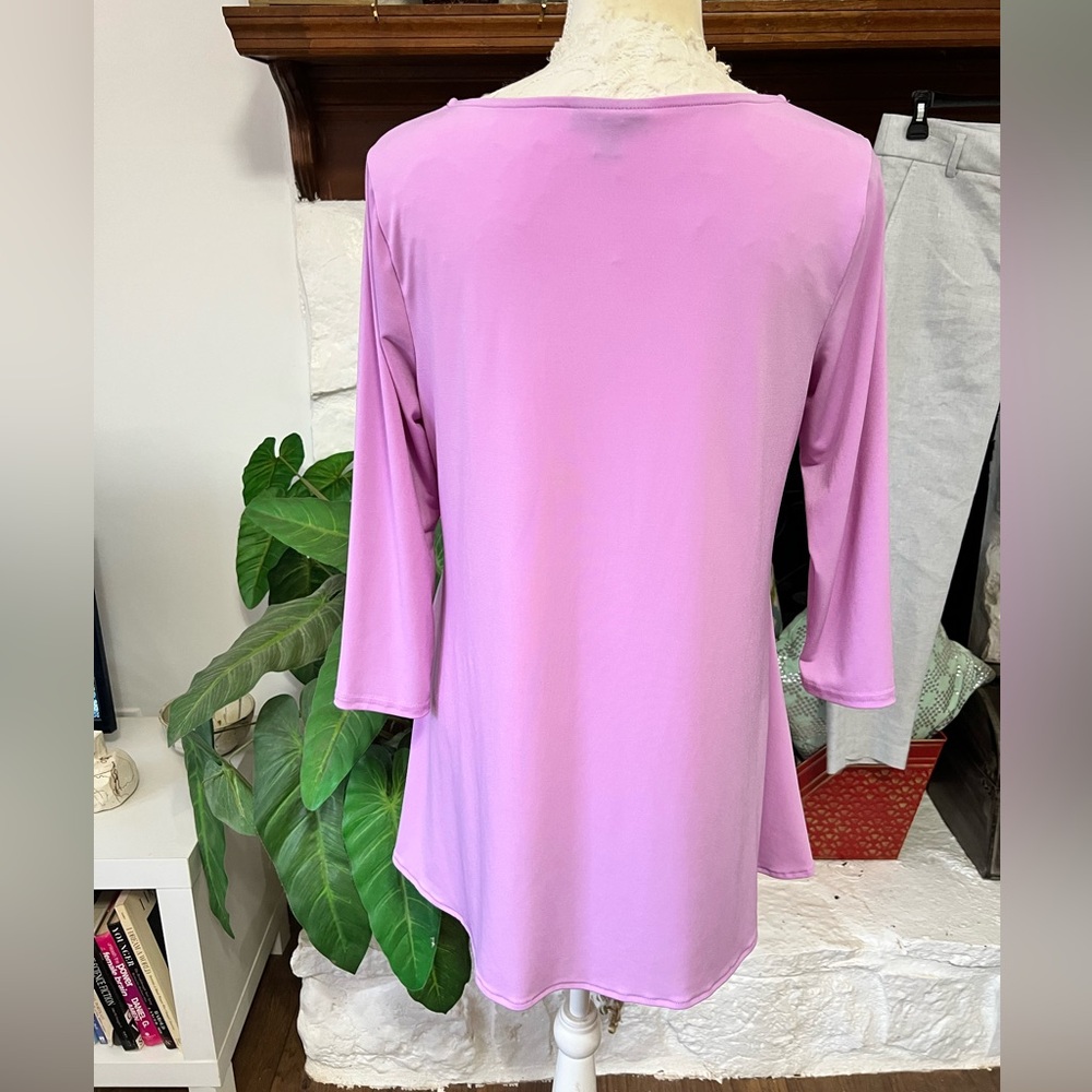 Alfani Women's 3/4 Sleeves Lilac Tunic Top Size Small - Picture 4 of 7